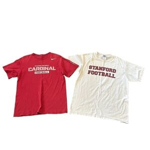 Lot of Stanford University Football Tshirts unisex Yourh Large/XL red and white